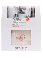 ■Hanes Thermal V neck/ホワイト