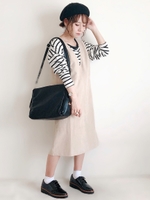 Ｖネックジャンスカ/ベージュ