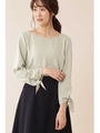アイリーニソフト袖リボンブラウス/ライトグリーン(130)