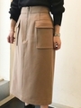 ウォッシャブル起毛スカート/ベージュ