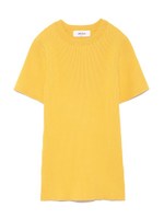 オーガニックコットンクルーネックニット/YEL