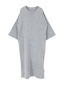 オーバーサイズニットワンピース/杢グレー