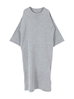 オーバーサイズニットワンピース/杢グレー
