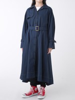 カラーステッチトレンチワンピース/NVY