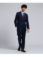 カラーピンストライプ 2Bシングルスーツ[ メンズスーツドーメル]/ネイビー(393)