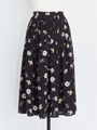 カラフルフラワースカート/黒