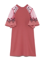 クロスステッチ刺繍ワンピース/PNK