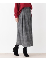 グレンチェック プリーツスカート/ブラック(219)