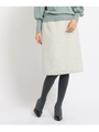 グレンチェック起毛スカート/ライトグレー(211)