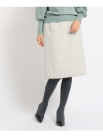 グレンチェック起毛スカート/ライトグレー(211)