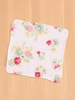 [ベビー]コットンガーゼオリジナルプリントミニタオル/レッド