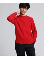 シャドーブロッキングPOニット [ メンズ ニット ]/ワインレッド(063)