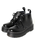 ショート厚底ブーツ/ブラック