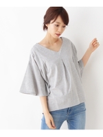 シルケット天竺フレアスリーブプルオーバー/グレー(012)