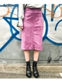 スウェードタイトスカート/パープル(083)
