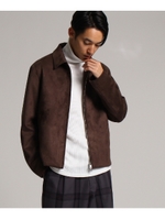 スエード調ジップアップブルゾン/ブラウン(042)