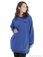 スニーカー転写トレーナー/ブルー