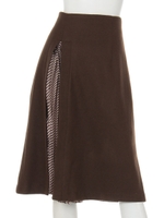 スリットプリーツスカート/Brown