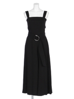 スリットレースベアロンパース（オケージョン）/ブラック