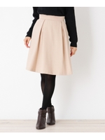 タックフレアスカート/ライトベージュ(051)