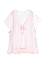 タンクレイヤードトップス/ホワイト