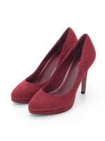 チェックデザインハイヒールパンプス/WINE