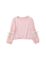 チュールスリーブトレーナー/ライトピンク