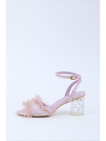 チュールフリルサンダル/ピンク