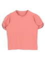 ツイストスリーブカットソーTシャツ/サーモンピンク