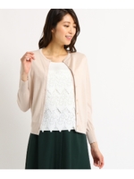 ティアードレースインナー+カーディガン/ライトベージュ(051)