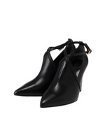 デザインヒールパンプス/D/BLACK