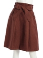 トレンチ風タックフレアSK/ブラウン