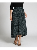 ドットプリントフレアスカート/モスグリーン(824)