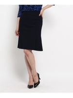 ドビー裾フレアスカート/ブルー系(094)