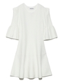 ハーフスリーブニットワンピース/WHT