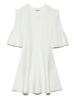 ハーフスリーブニットワンピース/WHT