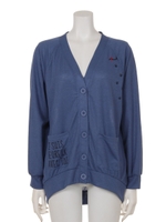 ハッピーマーキングコビニャーカーディガン/ブルー