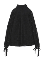 バックリボンタートルネックブラウス/LACE