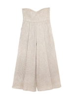 バックリボンハイウエストパンツ/ベージュ