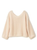 バックリボンフワフワニット/グレー