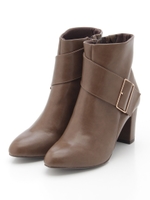 バックルベルトショートブーツ/BROWN