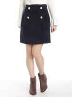 パールビジューボタンシャギータイトスカート/コン