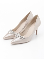 ビジューポインテッドトゥパンプス/BLUE