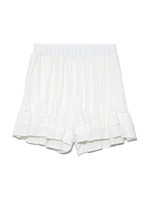 ピンタックスカートライクショートパンツ/WHT