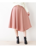 フラノイレヘムフレアスカート/ピンク(072)