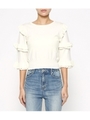 フリルスリーブニットTOP/WHT