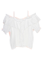 フリルドレープキャミソール/ホワイト