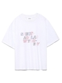 フロッキーロゴプリントTシャツ/WHT