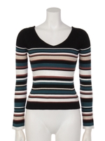 フロントクロスリブニットTOPS/ミックス2