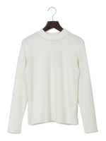 プチハイネックビジューTOPS/ホワイト